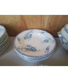 LOT D’ASSIETTES SARREGUEMINES MOTIF FLORAL 