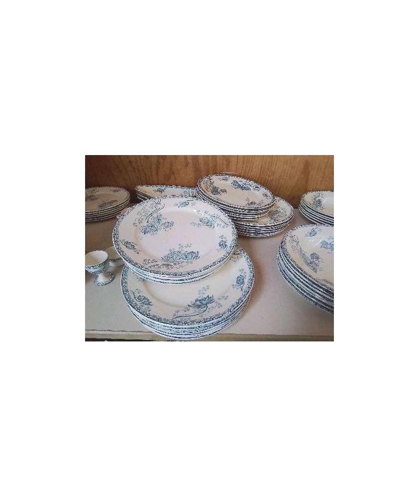 LOT D’ASSIETTES PLATES SARREGUEMINES MOTIF FLORAL 