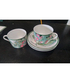 TASSES DUO LIMOGES DESHOULIERES 