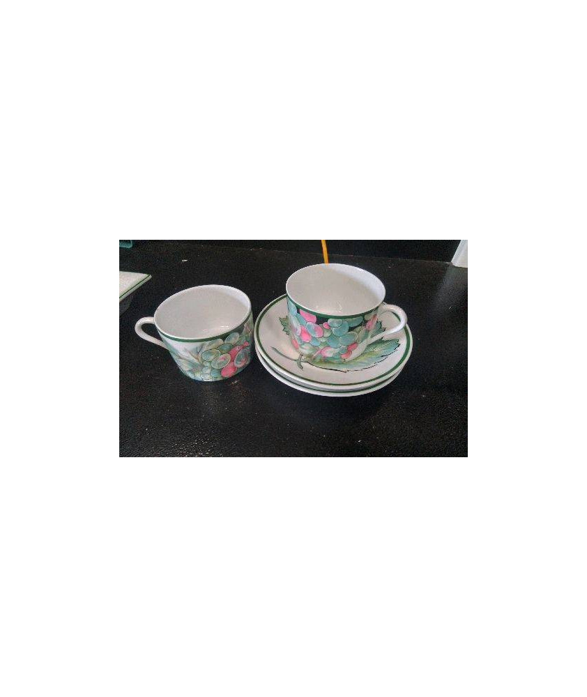 TASSES DUO LIMOGES DESHOULIERES 