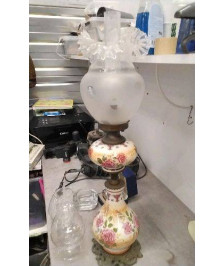 LAMPE GM FLEURS ROSES