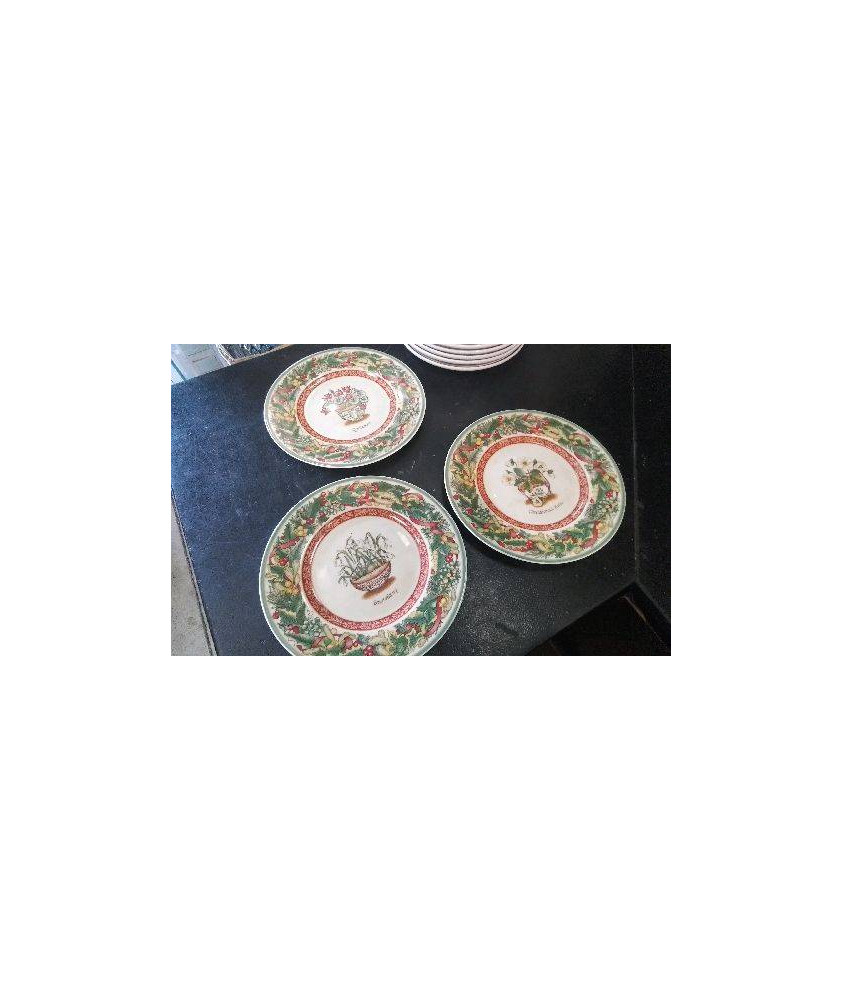 ASSIETTES VILLEROY FESTIVES X3