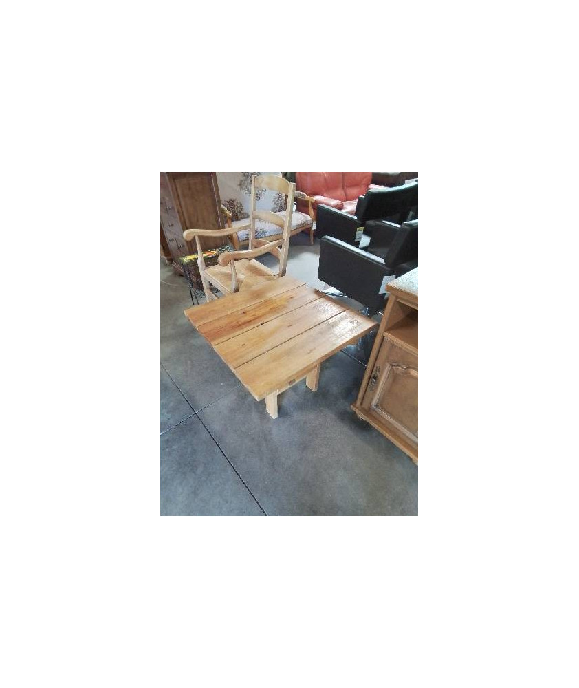 TABLE BASSE CARRÉE BOIS CLAIR 