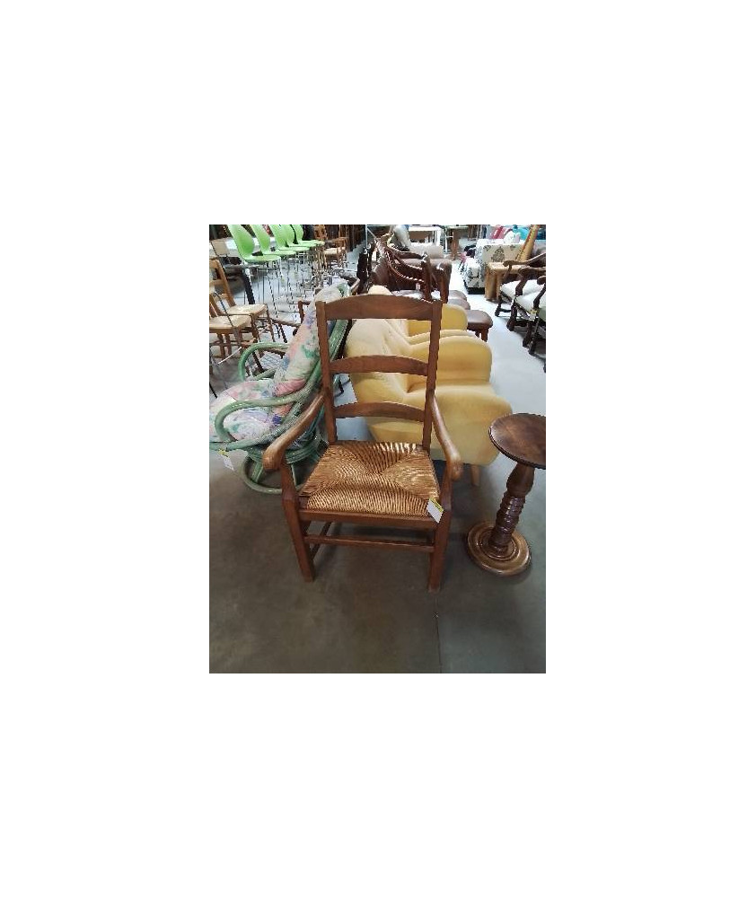 FAUTEUIL DE CHEMINÉE BOIS PAILLÉ 