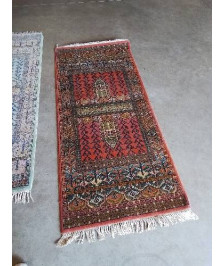 TAPIS LAINE OCRE BLEU VERT 170X80CM