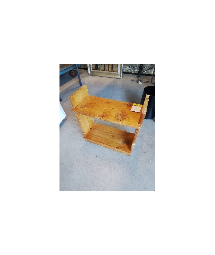 ÉTAGÈRE BOIS CLAIR 2 TABLETTES 
