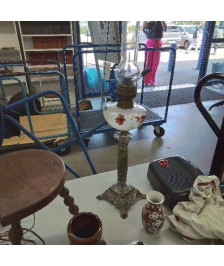 LAMPE A PETROLE HAUT VERTE