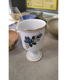 VERRE FLEURS BLEUES