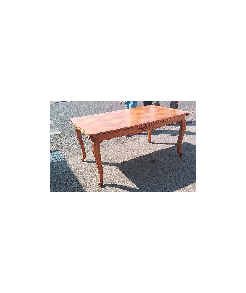 TABLE MARQUETEE 2 RALLONGES 