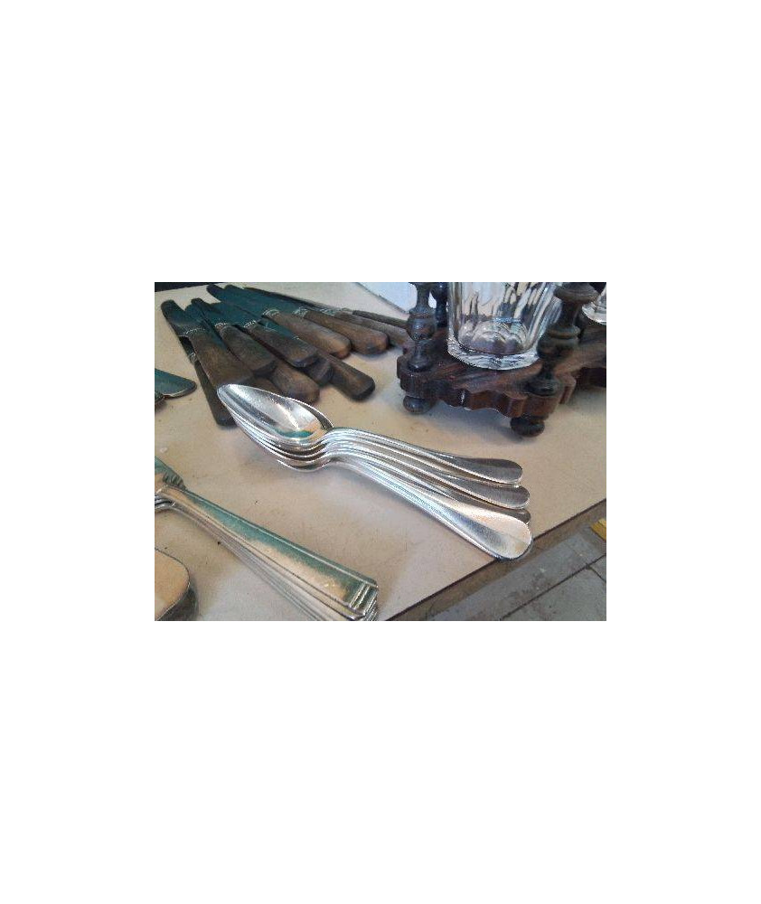 LOT DE 6 CUILLÈRES À CAFÉ EN ARGENT 
