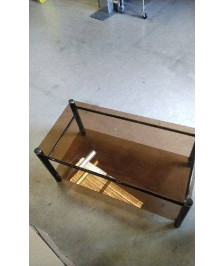 TABLE BASSE METAL VERRE / EN L’ÉTAT
