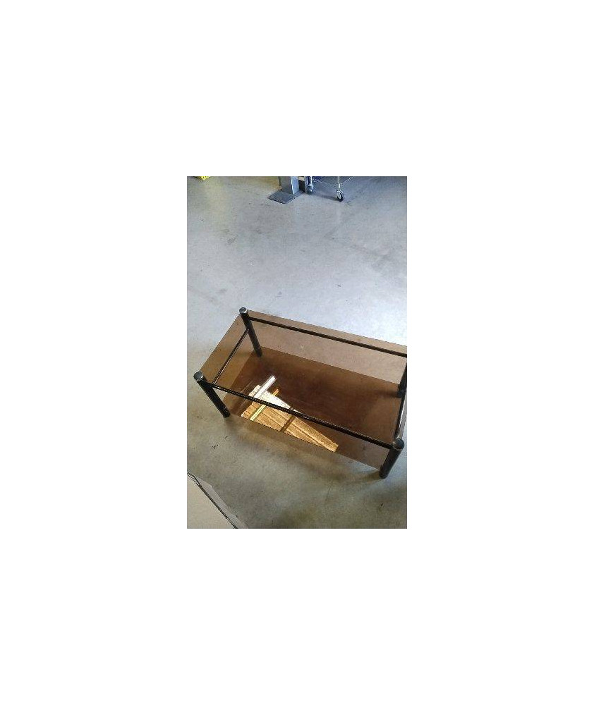 TABLE BASSE METAL VERRE / EN L’ÉTAT