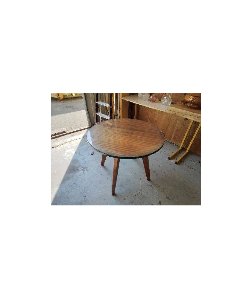 PETITE TABLE RONDE PLATEAU EN VERRE 