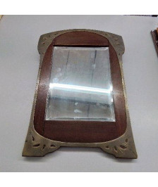 MIROIR CADRE BOIS LAITON