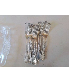 LOT 12 FOURCHETTES EN ARGENT