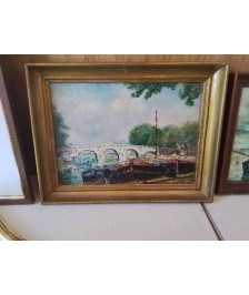 HUILESUR TOILE PONT PARISIEN 