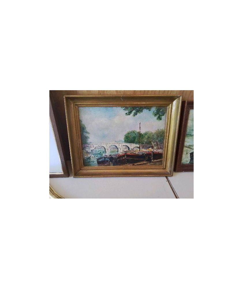 HUILESUR TOILE PONT PARISIEN 