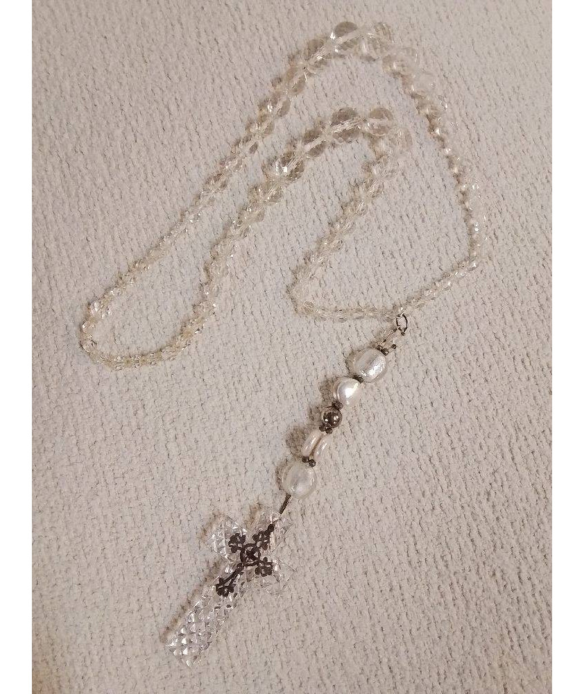 COLLIER PERLES DE CRISTAL