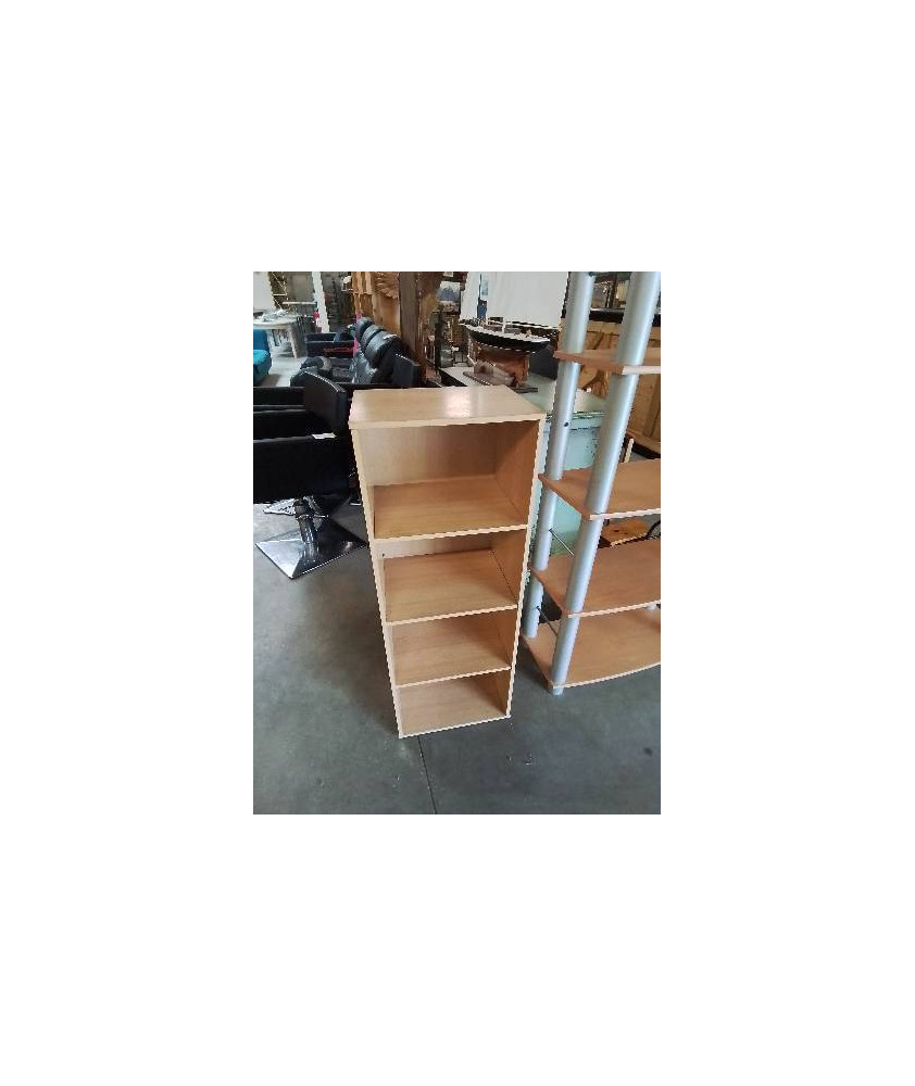 BIBLIOTHÈQUE BOIS CLAIR 4 NICHES 