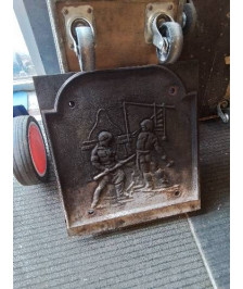 PLAQUE DE CHEMINÉE FONTE AUX FORGERONS 54X50CM