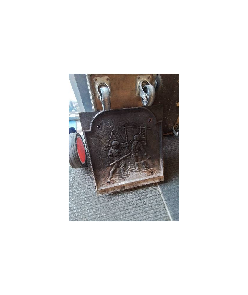PLAQUE DE CHEMINÉE FONTE AUX FORGERONS 54X50CM