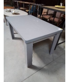 TABLE BOIS GRIS LAQUÉ EXTENSIBLE 144X90X79CM