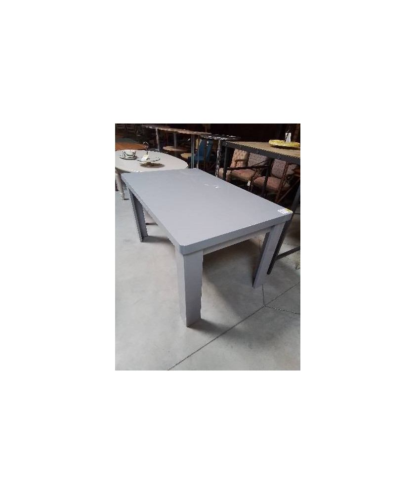 TABLE BOIS GRIS LAQUÉ EXTENSIBLE 144X90X79CM