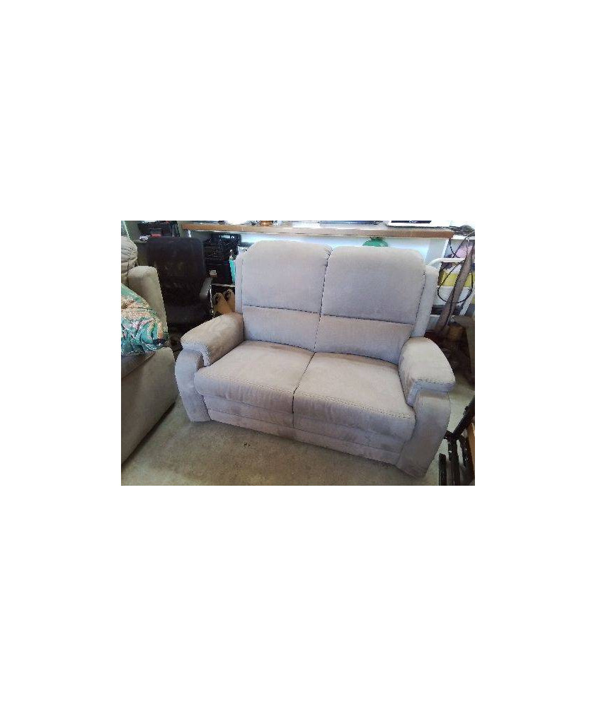 CANAPE 2 PLACES MICROFIBRE GRIS