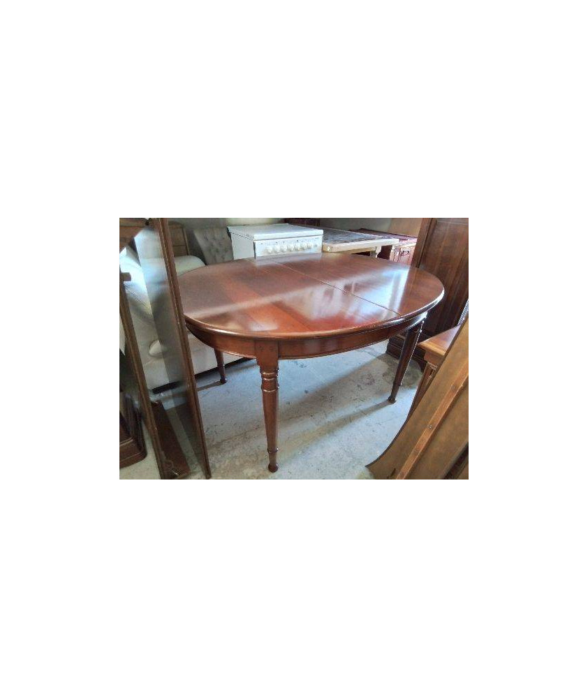 TABLE OVALE EN MERISIER DE STYLE LOUIS PHILIPPE