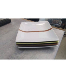 ASSIETTES DESSERT CARREES X4 