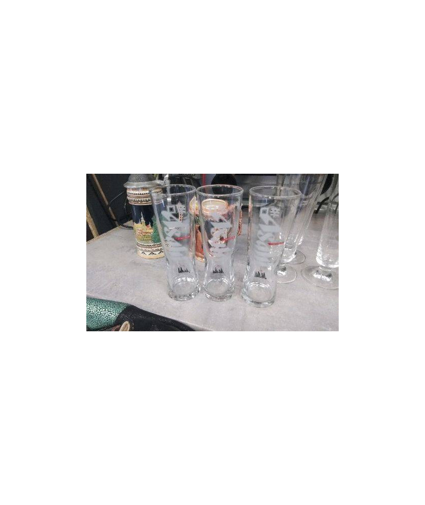 VERRES A BIERES X3 