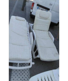 TRANSAT DE JARDIN PLASTIQUE + COUSSIN 