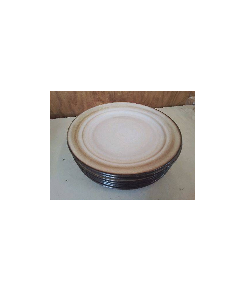 LOT DE 7 ASSIETTES EN GRES 