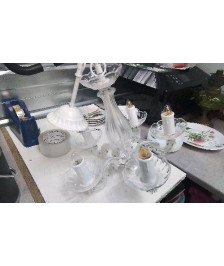 LUSTRE PLASTIQUE 5 BRANCHES 