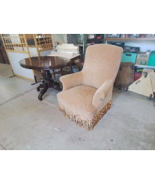 FAUTEUIL STYLE NAPOLEON VELOUR TEXTURÉ