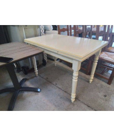 TABLE DE CUISINE CRÈME CERUSÉE