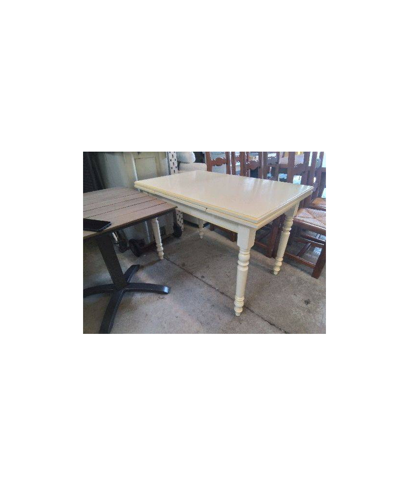 TABLE DE CUISINE CRÈME CERUSÉE