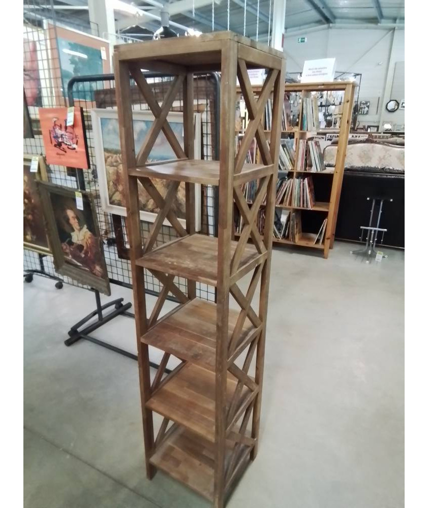 BIBLIOTHÈQUE BOIS A CROISILLONS 5 NIVEAUX 