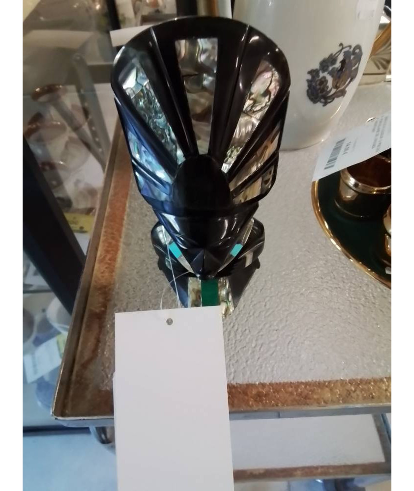 STATUE MAYA OBSIDIENNE