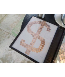 TABLEAU ART COIN DOLLAR