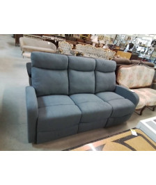 CANAPÉ RELAX 3 PLACES  TISSU GRIS