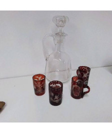 CARAFE ET 4 VERRES 