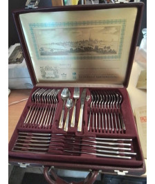 MÉNAGÈRE PLAQUÉ OR 23/24 CARATS SOLINGEN 68 PIÈCES 