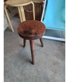 TABOURET TRIPODE BOIS 