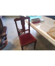 CHAISE BOIS VELOURS 