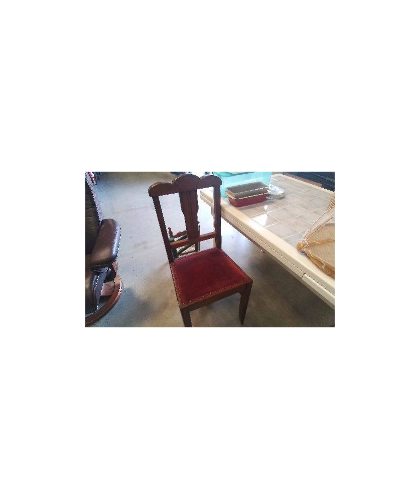 CHAISE BOIS VELOURS 