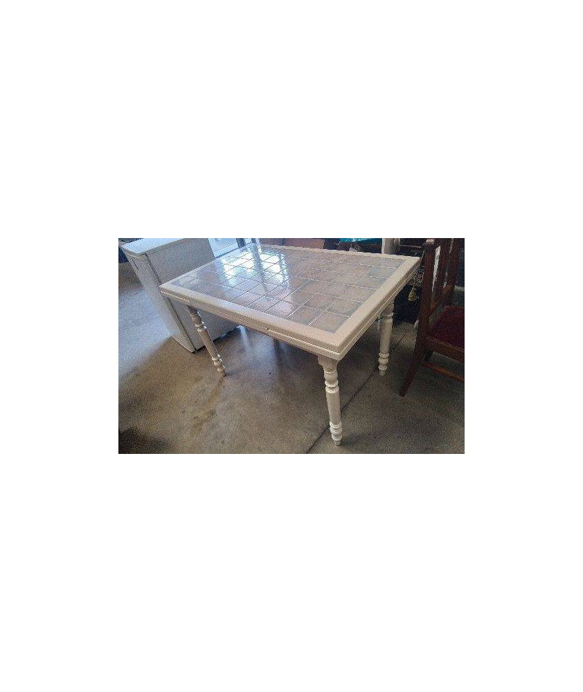 TABLE CARRELEE 2 RALLONGES