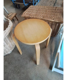 TABOURET ROND BOIS CLAIR