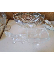 CHEVAL À CHARETTE EN VERRE 