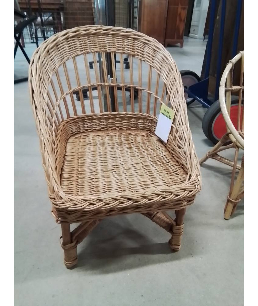 FAUTEUIL ENFANT ROTIN ET VANNERIE 
